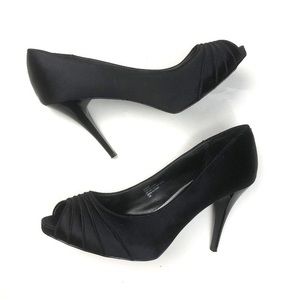 Black House | White Market Satin Peeptoe Heels